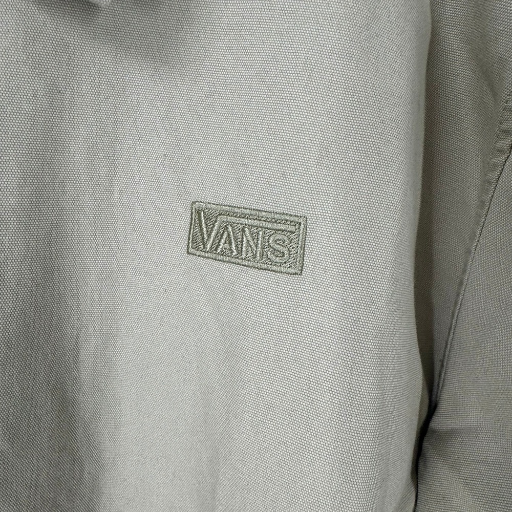 Vans Torrey Canvas Coach Jacket Men's XL Light Green Snap Front Cotton NEW - Picture 4 of 11